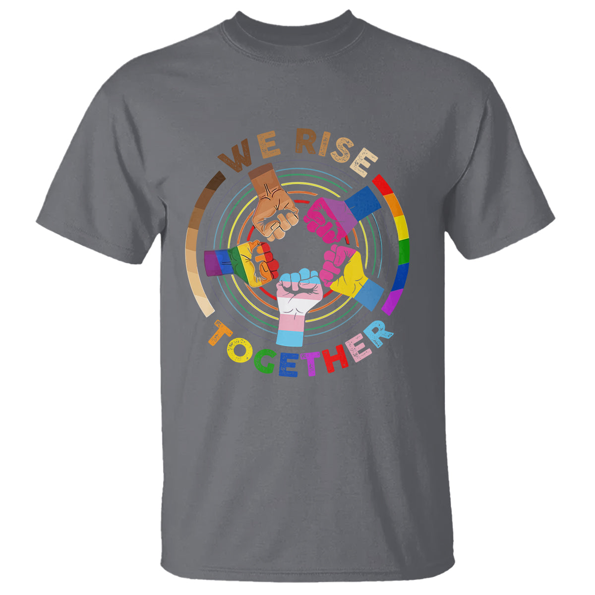Black History Month T Shirt We Rise Together Equality Awesome Melanin LGBT - Wonder Print Shop