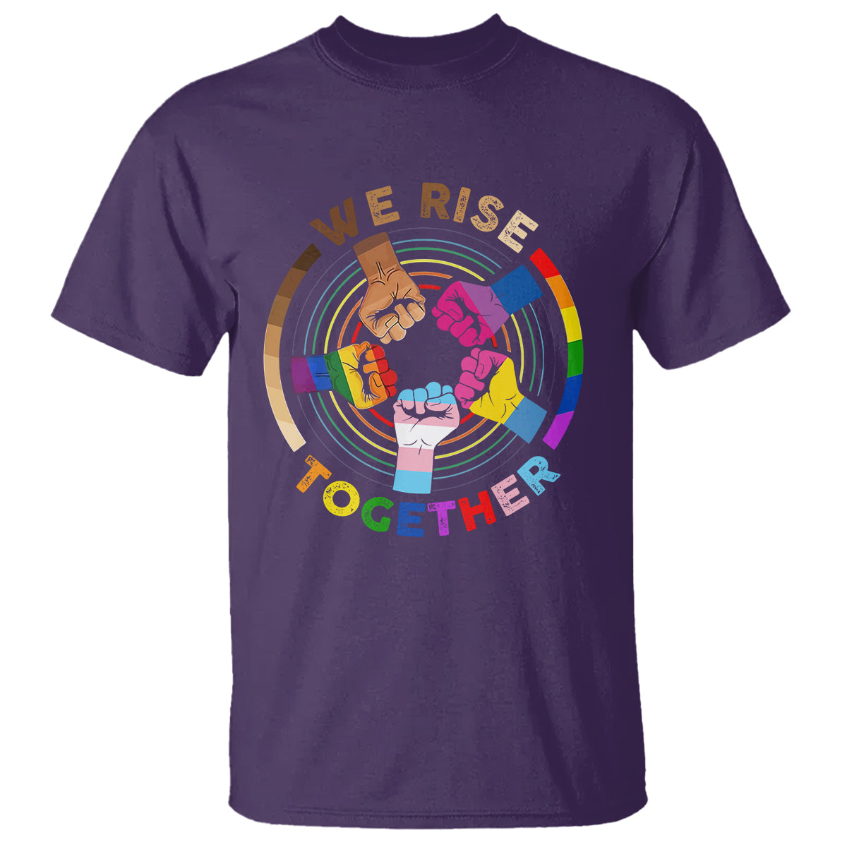 Black History Month T Shirt We Rise Together Equality Awesome Melanin LGBT - Wonder Print Shop