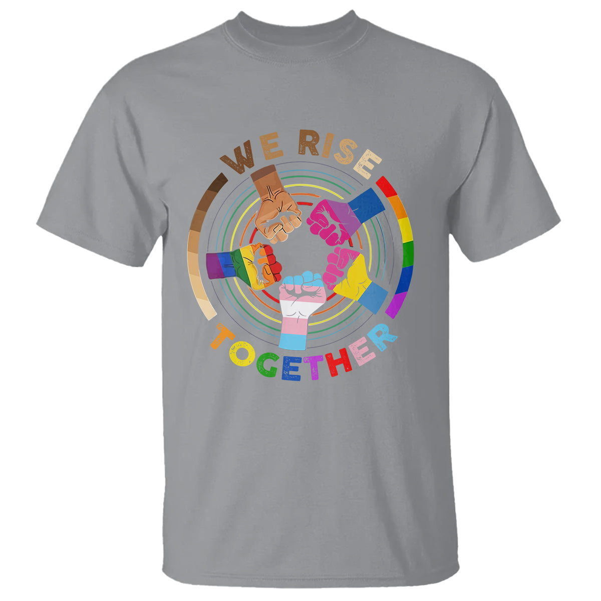 Black History Month T Shirt We Rise Together Equality Awesome Melanin LGBT - Wonder Print Shop