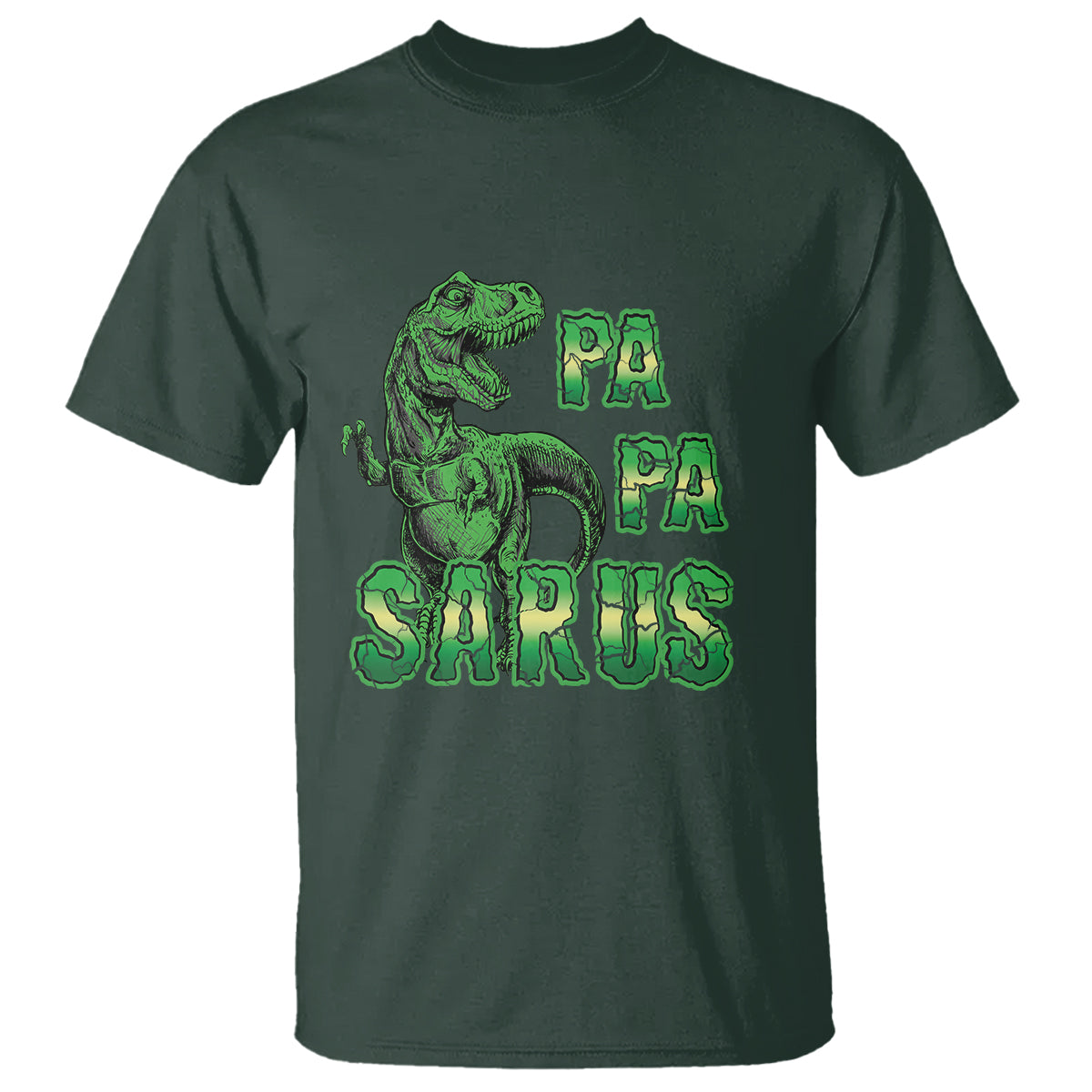 Papasaurus Funny Dinosaur Father's Day T Shirt - Wonder Print Shop