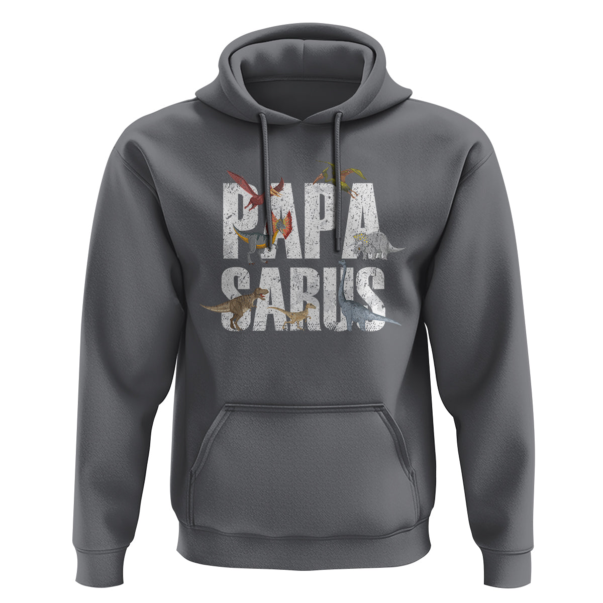 Papasaurus Funny Dinosaur Father's Day Hoodie - Wonder Print Shop