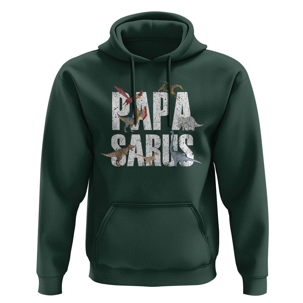Papasaurus Funny Dinosaur Father's Day Hoodie - Wonder Print Shop