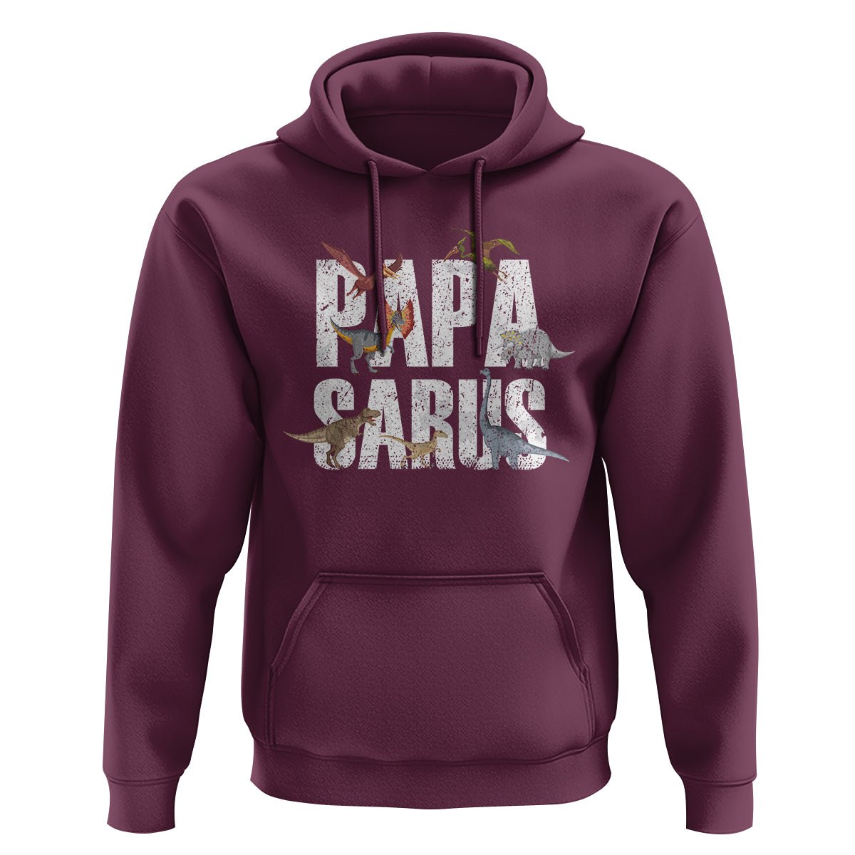 Papasaurus Funny Dinosaur Father's Day Hoodie - Wonder Print Shop