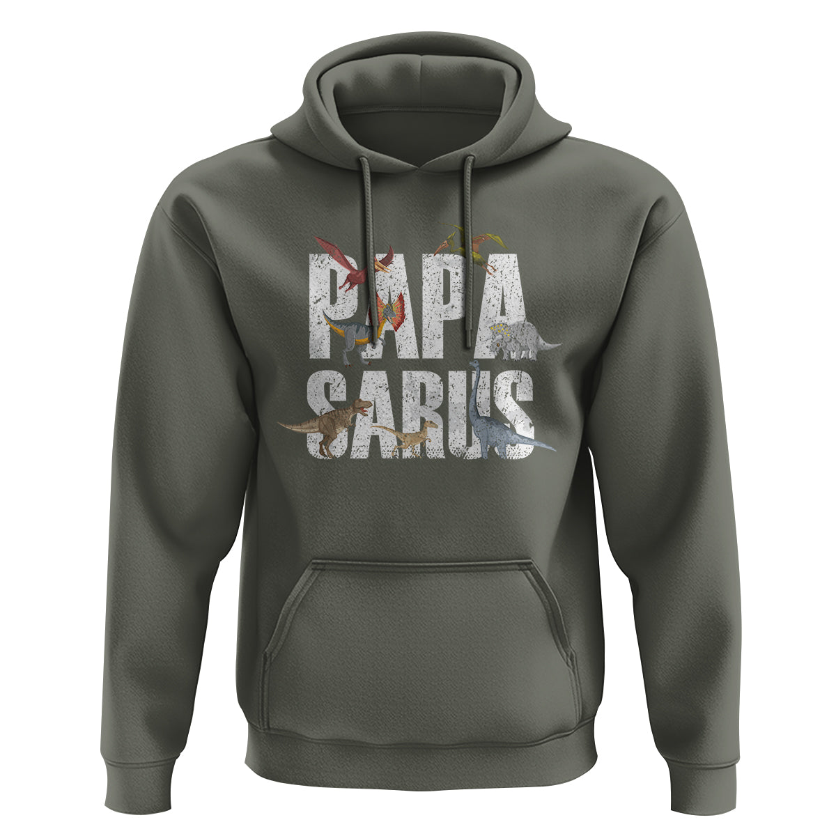 Papasaurus Funny Dinosaur Father's Day Hoodie - Wonder Print Shop