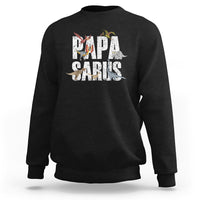 Papasaurus Funny Dinosaur Father's Day Sweatshirt - Wonder Print Shop