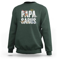 Papasaurus Funny Dinosaur Father's Day Sweatshirt - Wonder Print Shop