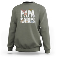 Papasaurus Funny Dinosaur Father's Day Sweatshirt - Wonder Print Shop