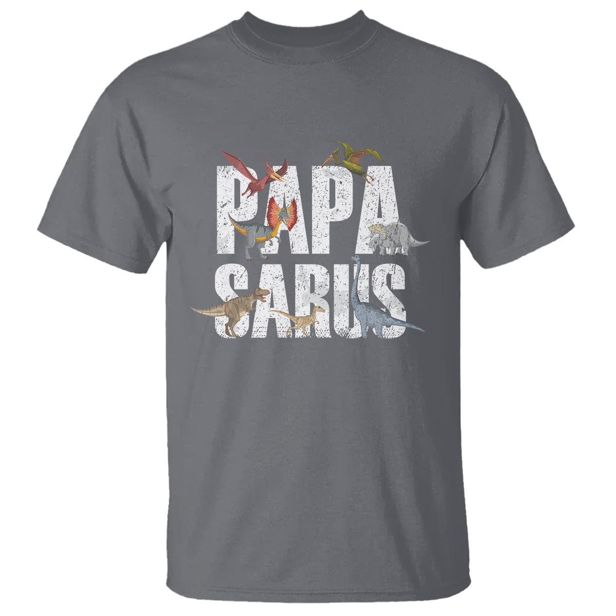 Papasaurus Funny Dinosaur Father's Day T Shirt - Wonder Print Shop