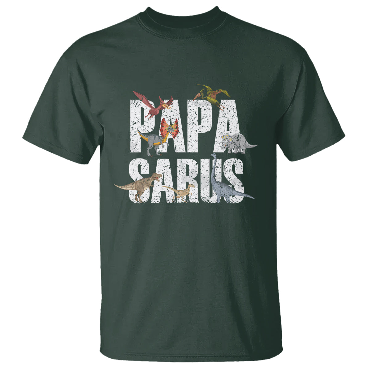 Papasaurus Funny Dinosaur Father's Day T Shirt - Wonder Print Shop