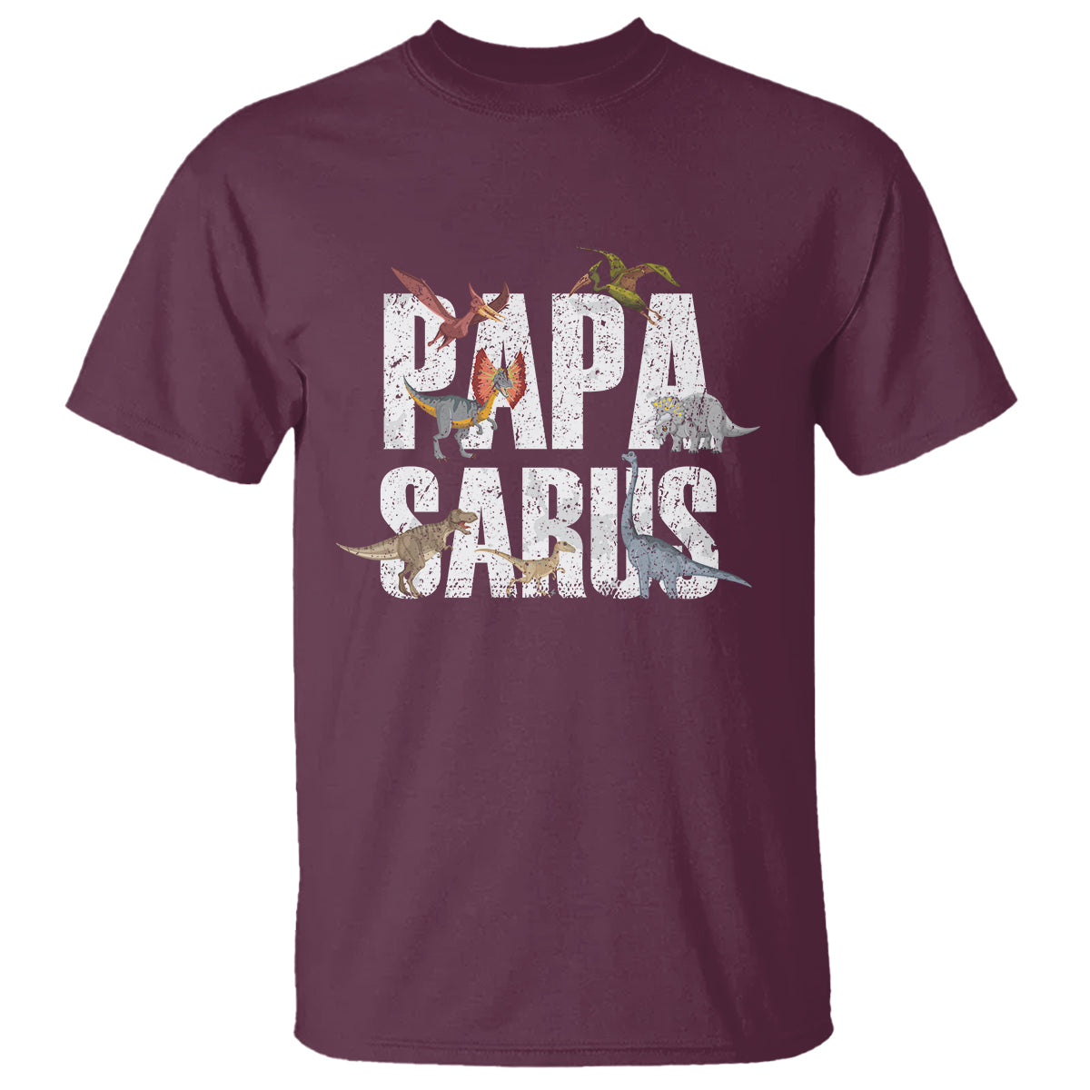 Papasaurus Funny Dinosaur Father's Day T Shirt - Wonder Print Shop