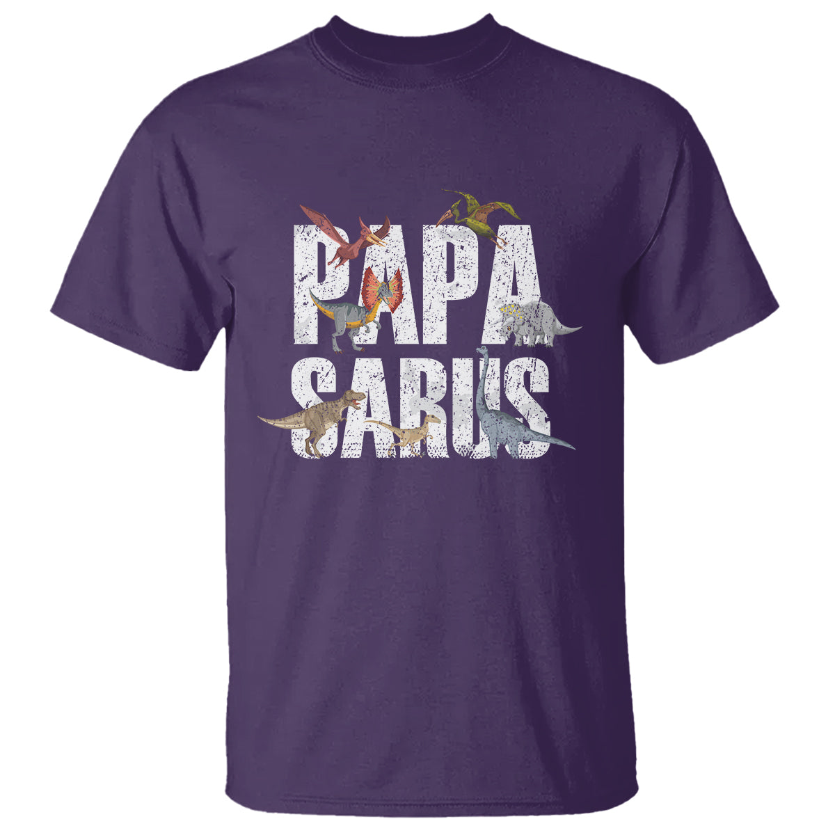 Papasaurus Funny Dinosaur Father's Day T Shirt - Wonder Print Shop
