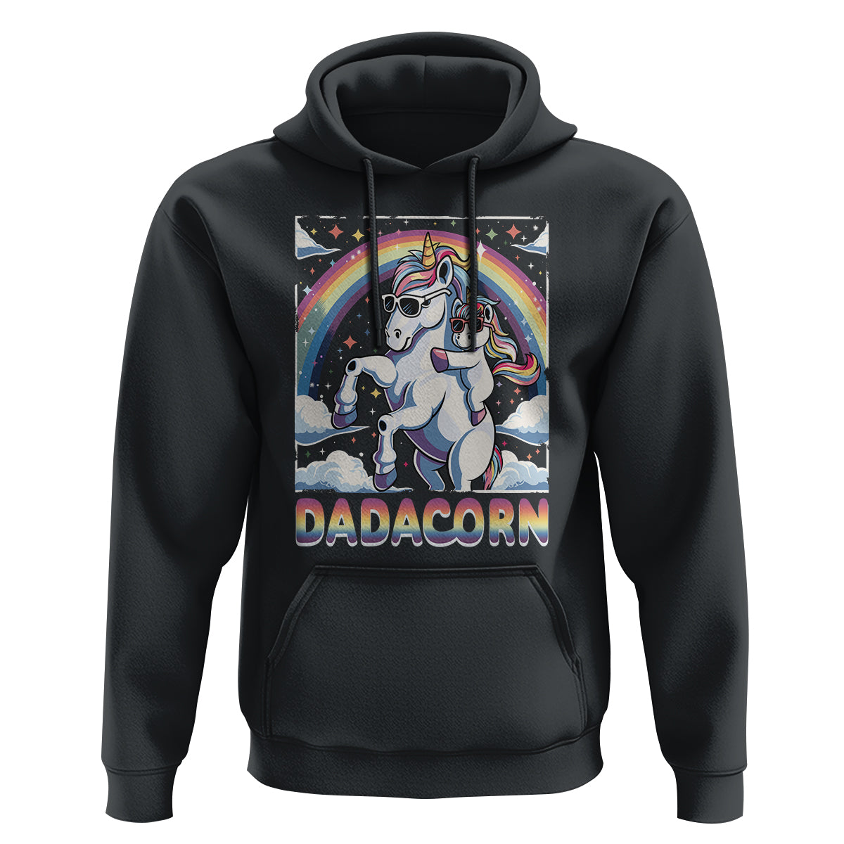 Dadacorn Funny Unicorn Father's Day Hoodie - Wonder Print Shop