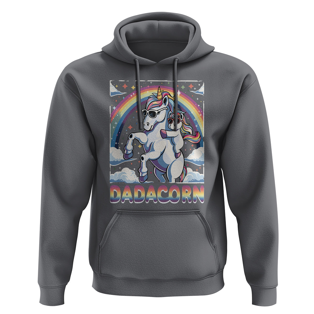Dadacorn Funny Unicorn Father's Day Hoodie - Wonder Print Shop