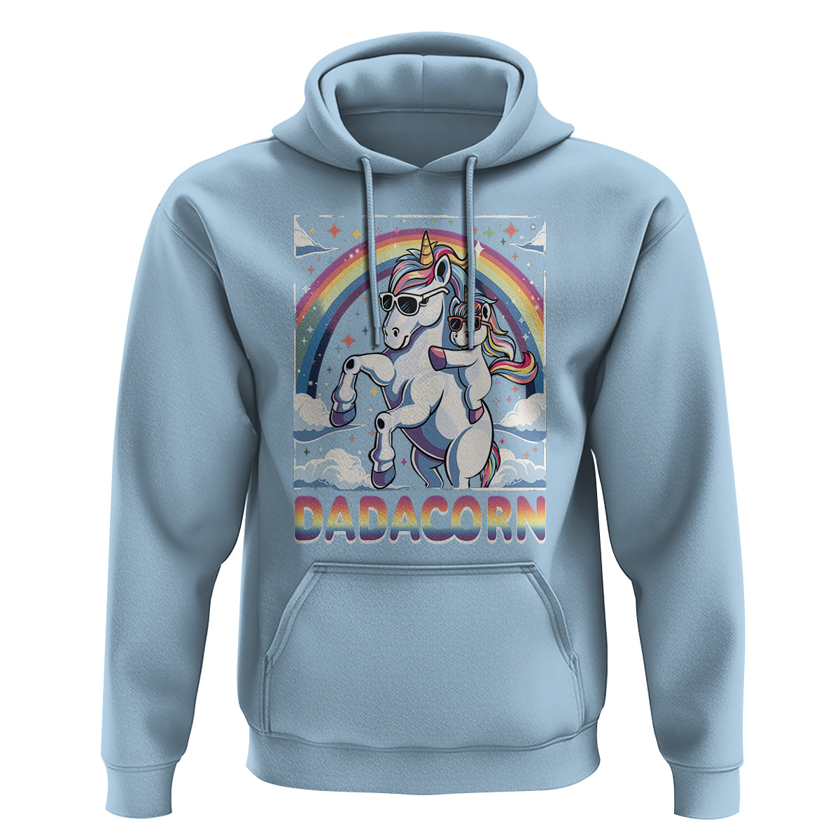 Dadacorn Funny Unicorn Father's Day Hoodie - Wonder Print Shop