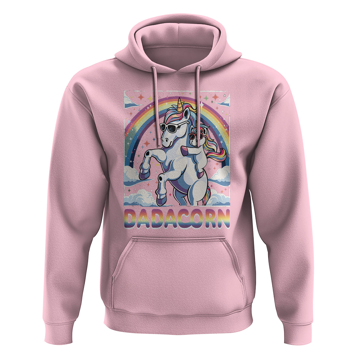 Dadacorn Funny Unicorn Father's Day Hoodie - Wonder Print Shop