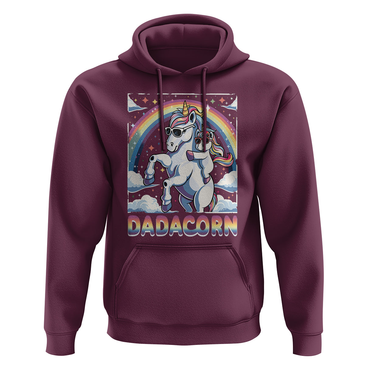 Dadacorn Funny Unicorn Father's Day Hoodie - Wonder Print Shop