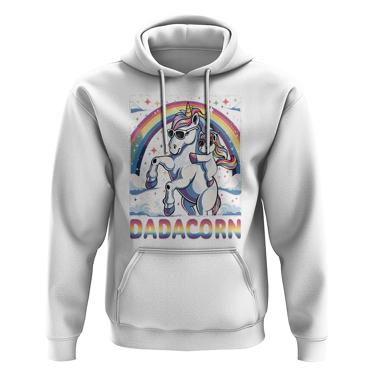 Dadacorn Funny Unicorn Father's Day Hoodie - Wonder Print Shop