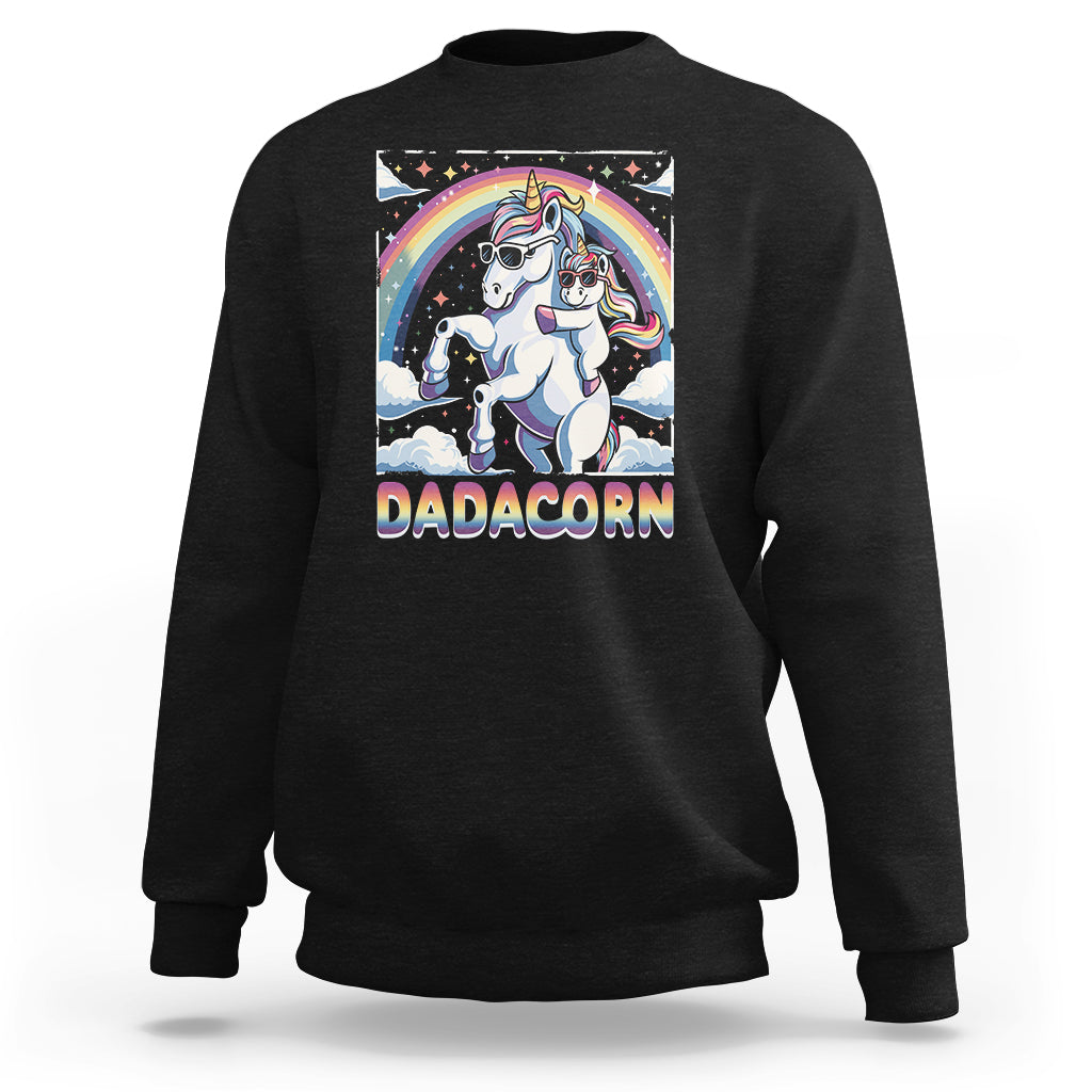 Dadacorn Funny Unicorn Father's Day Sweatshirt - Wonder Print Shop