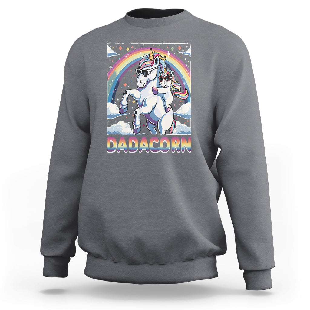Dadacorn Funny Unicorn Father's Day Sweatshirt - Wonder Print Shop