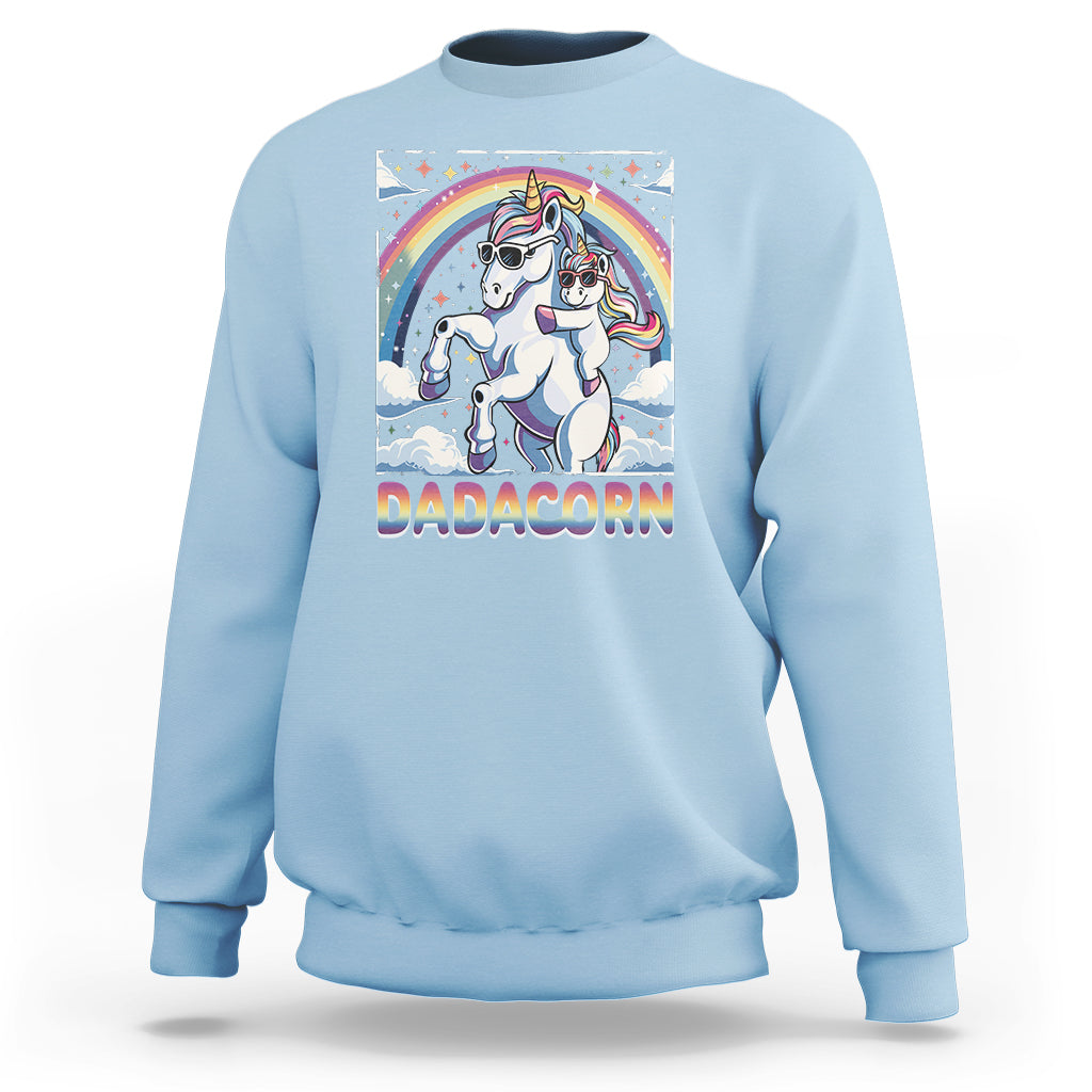 Dadacorn Funny Unicorn Father's Day Sweatshirt - Wonder Print Shop