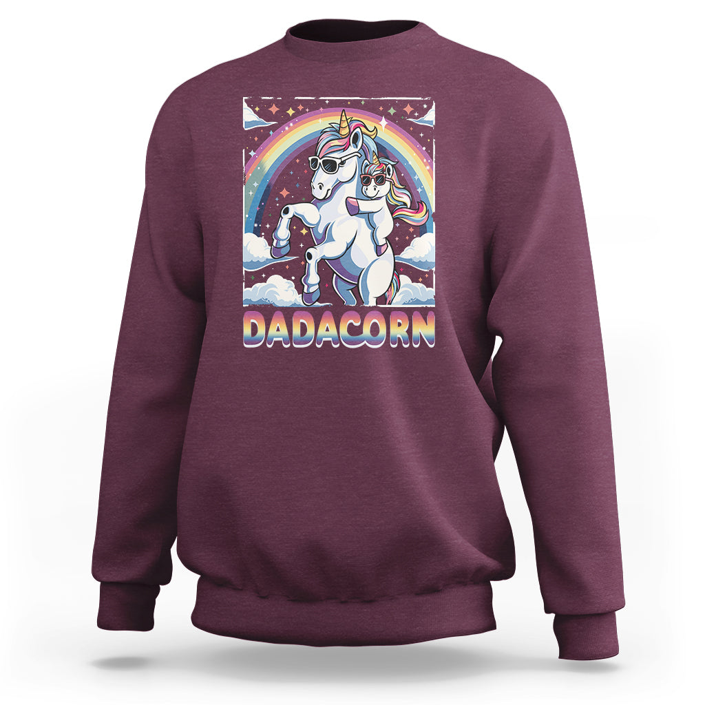 Dadacorn Funny Unicorn Father's Day Sweatshirt - Wonder Print Shop