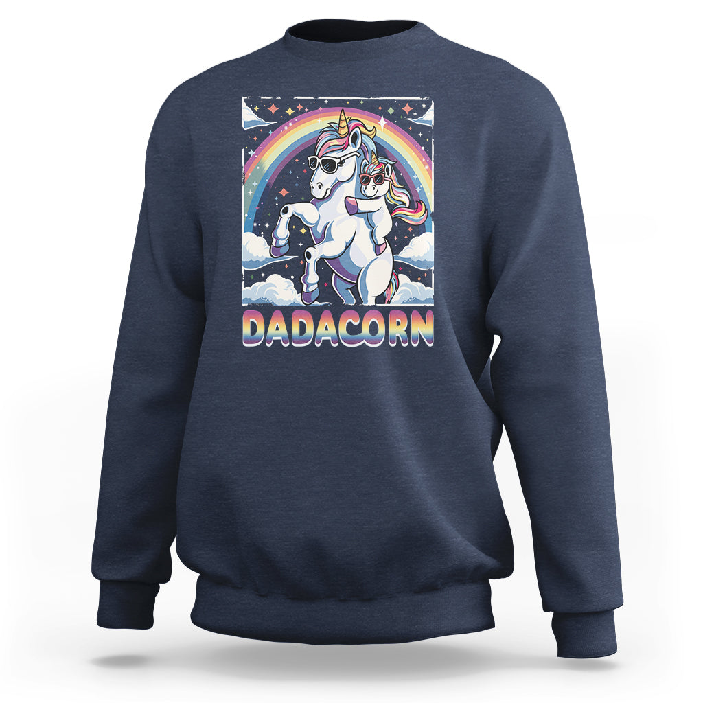Dadacorn Funny Unicorn Father's Day Sweatshirt - Wonder Print Shop