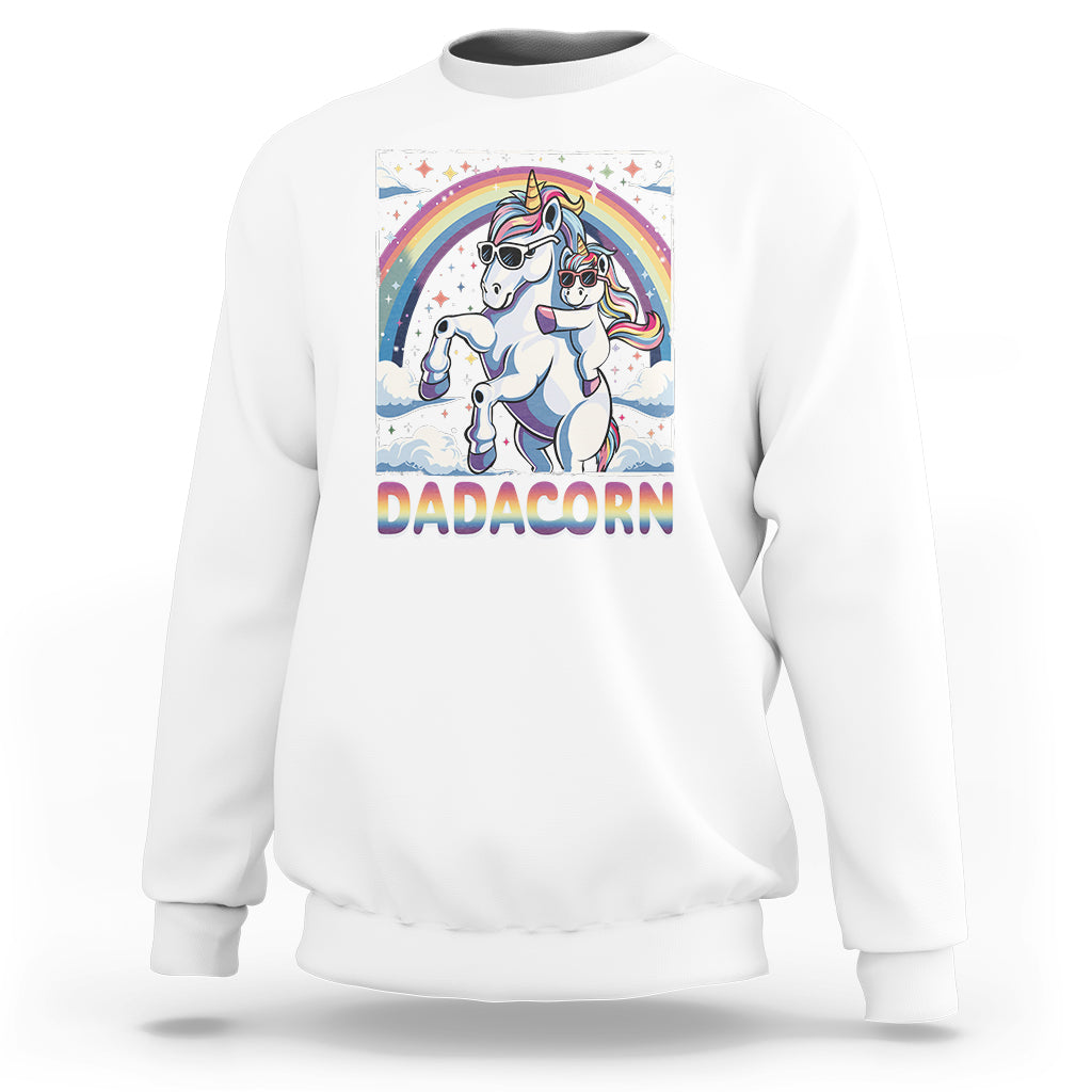 Dadacorn Funny Unicorn Father's Day Sweatshirt - Wonder Print Shop