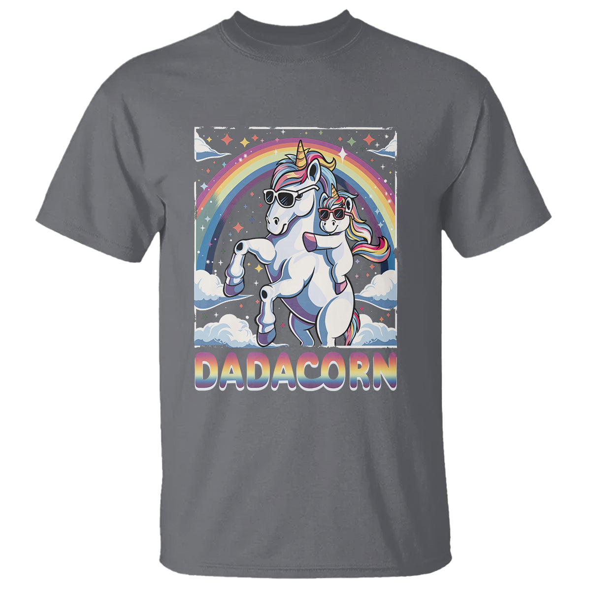 Dadacorn Funny Unicorn Father's Day T Shirt - Wonder Print Shop