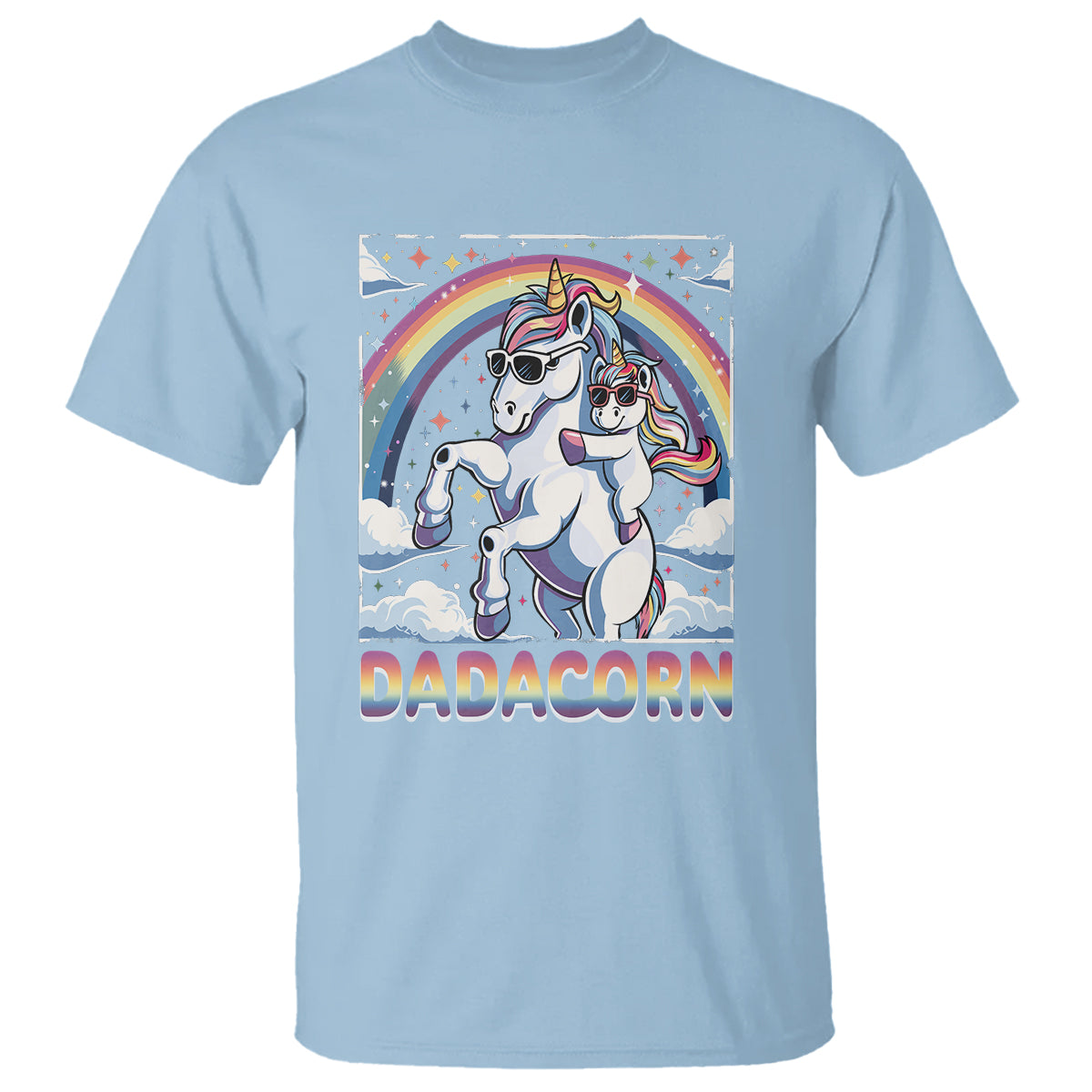Dadacorn Funny Unicorn Father's Day T Shirt - Wonder Print Shop