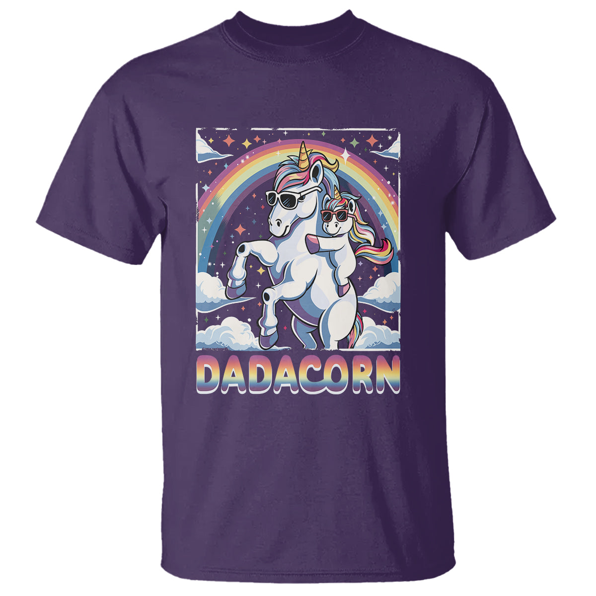 Dadacorn Funny Unicorn Father's Day T Shirt - Wonder Print Shop