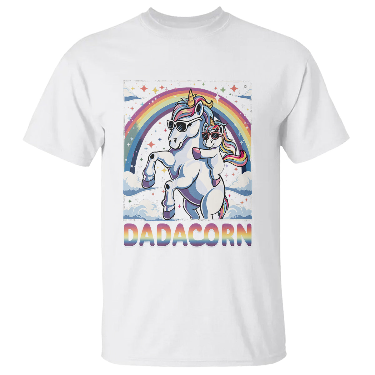 Dadacorn Funny Unicorn Father's Day T Shirt - Wonder Print Shop