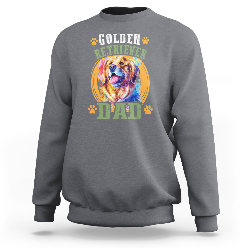 Golden Retriever Dad Dog Dad Father's Day Sweatshirt - Wonder Print Shop