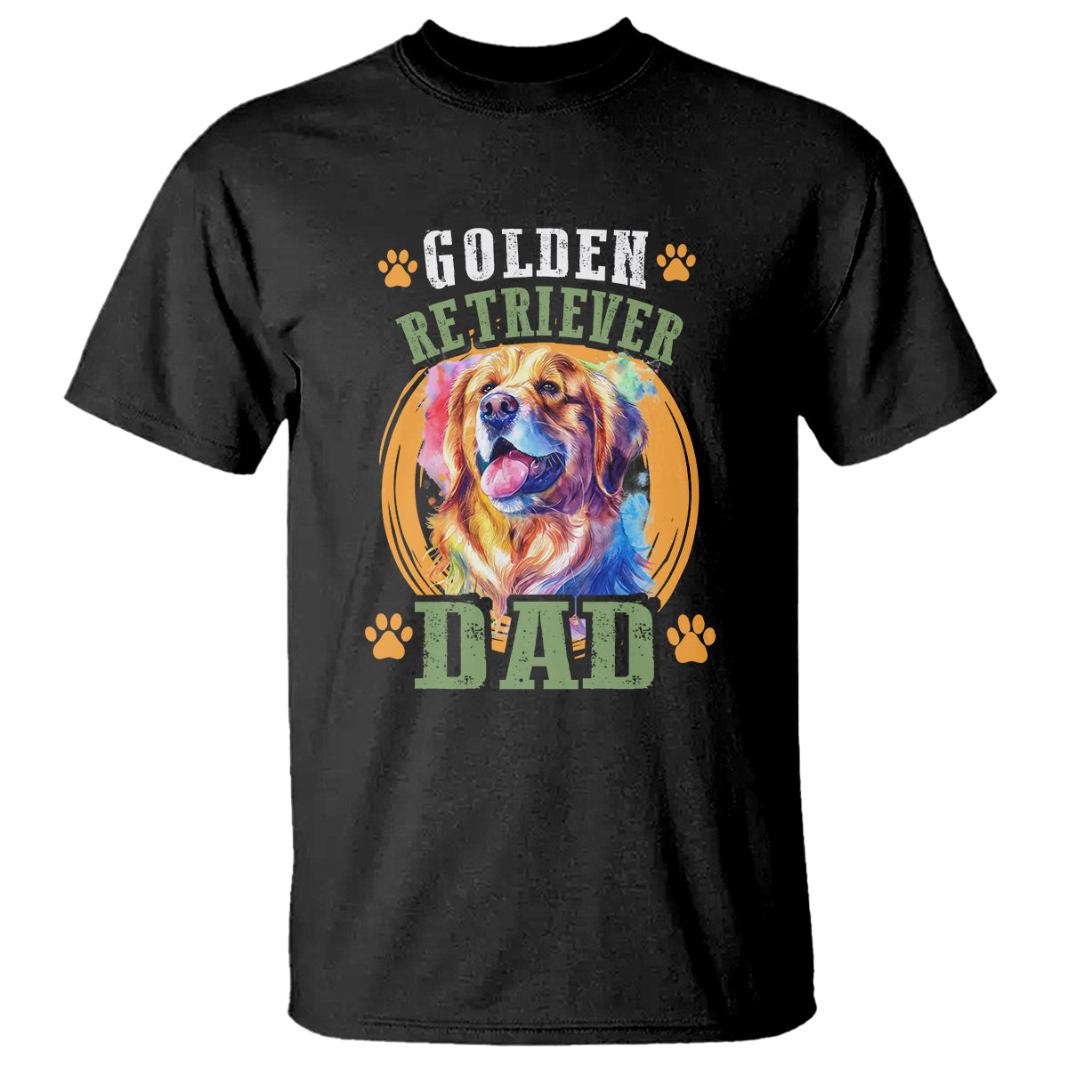 Golden Retriever Dad Dog Dad Father's Day T Shirt - Wonder Print Shop