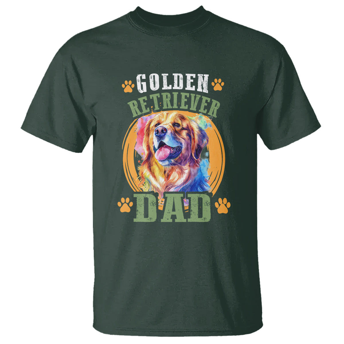 Golden Retriever Dad Dog Dad Father's Day T Shirt - Wonder Print Shop