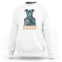 Dog Dad Sweatshirt Pitbull Dog Tattoo I Love Dad Father's Day Dog Lover - Wonder Print Shop