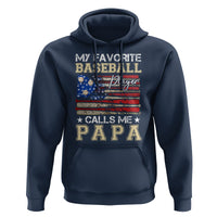 Baseball Dad Hoodie My Favorite Baseball Player Calls Me Papa Father's Day - Wonder Print Shop