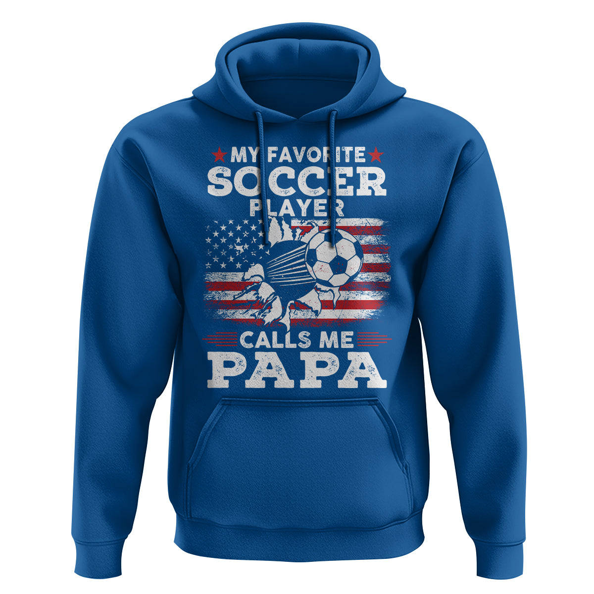Soccer Dad Hoodie My Favorite Soccer Player Calls Me Papa Father's Day - Wonder Print Shop
