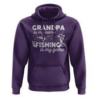 Funny Grandpa Fishing Hoodie Grandpa is My Name Fishing is My Game Father's Day - Wonder Print Shop