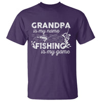 Funny Grandpa Fishing T Shirt Grandpa is My Name Fishing is My Game Father's Day - Wonder Print Shop