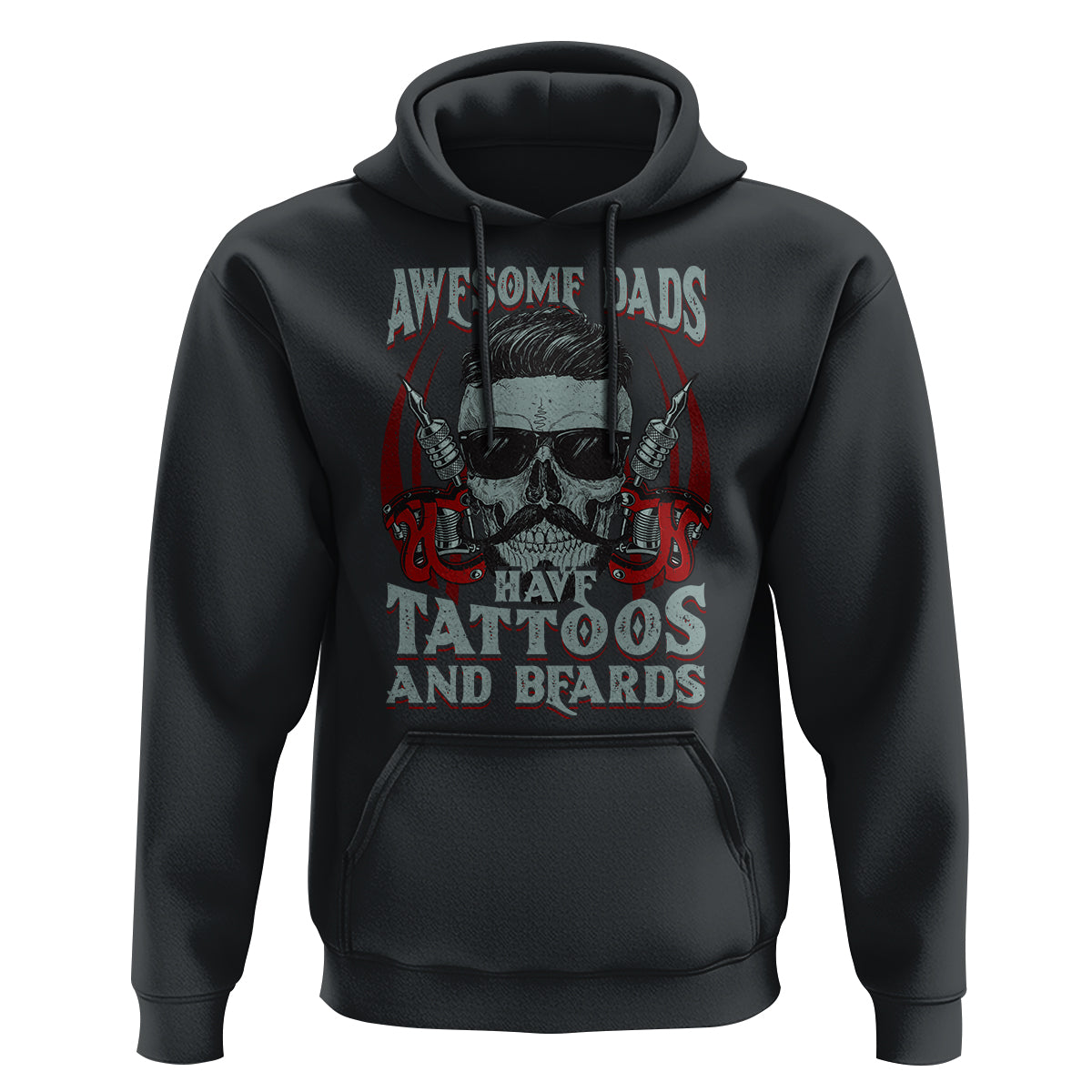 Father's Day Hoodie Awesome Dads Have Tattoos And Beards - Wonder Print Shop