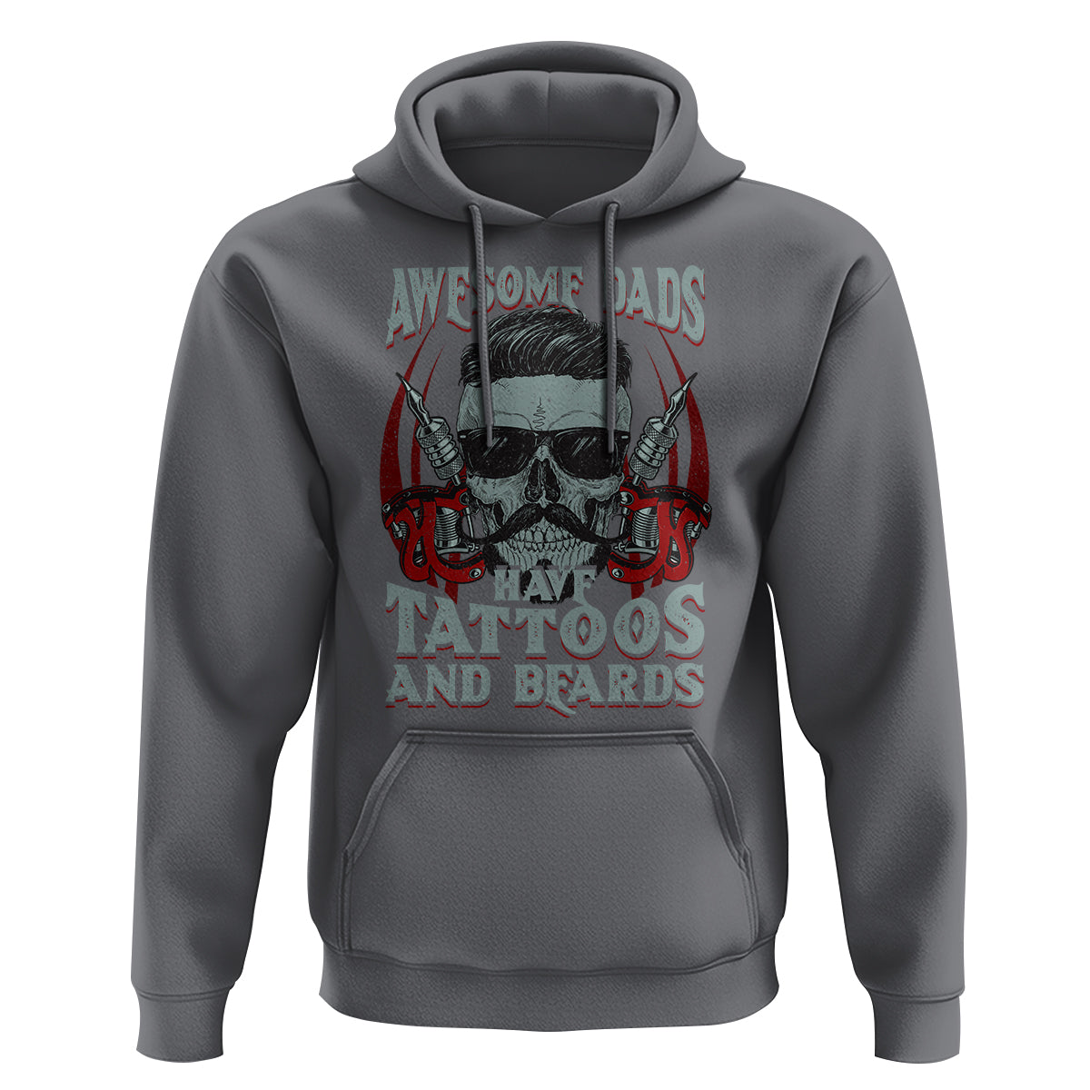 Father's Day Hoodie Awesome Dads Have Tattoos And Beards - Wonder Print Shop