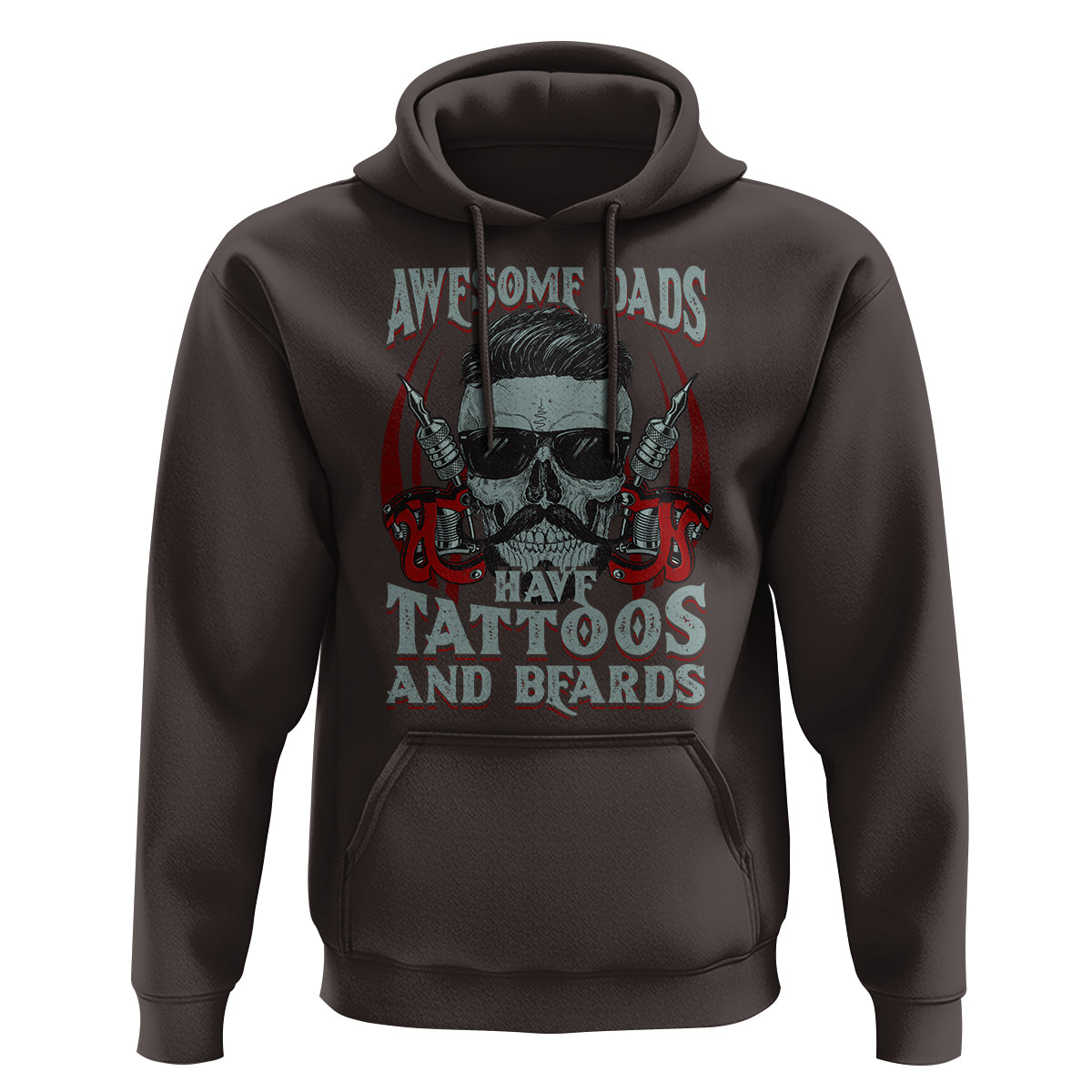Father's Day Hoodie Awesome Dads Have Tattoos And Beards - Wonder Print Shop