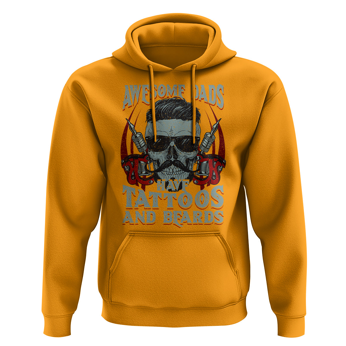 Father's Day Hoodie Awesome Dads Have Tattoos And Beards - Wonder Print Shop