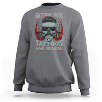 Father's Day Sweatshirt Awesome Dads Have Tattoos And Beards - Wonder Print Shop