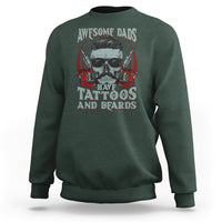 Father's Day Sweatshirt Awesome Dads Have Tattoos And Beards - Wonder Print Shop