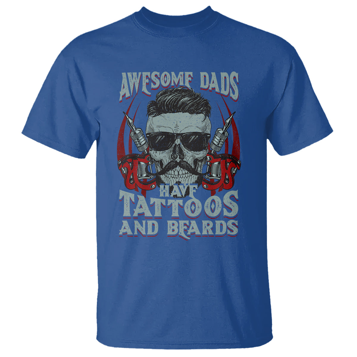 Father's Day T Shirt Awesome Dads Have Tattoos And Beards - Wonder Print Shop