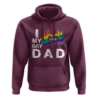 Father's Day LGBT Pride Hoodie I Love My Gay Dad - Wonder Print Shop