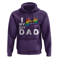 Father's Day LGBT Pride Hoodie I Love My Gay Dad - Wonder Print Shop
