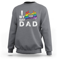 Father's Day LGBT Pride Sweatshirt I Love My Gay Dad - Wonder Print Shop