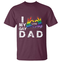 Father's Day LGBT Pride T Shirt I Love My Gay Dad - Wonder Print Shop